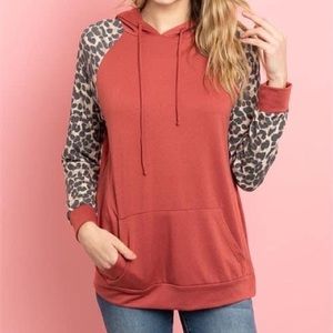 Rust Leopard Hoodie